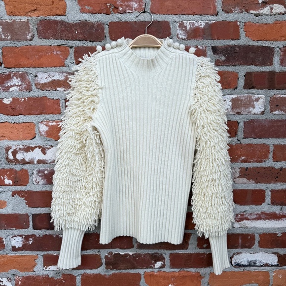 Rebecca Taylor Loop Knit Turtleneck Sweater Medium - Picture 2 of 9